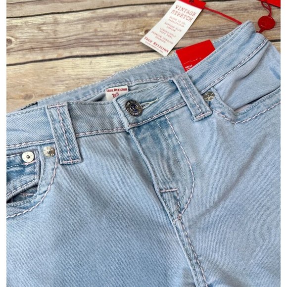 TRUE RELIGION Women's Halle Super Skinny Super T Jeans In Sandy Beaches 28 - Picture 3 of 7